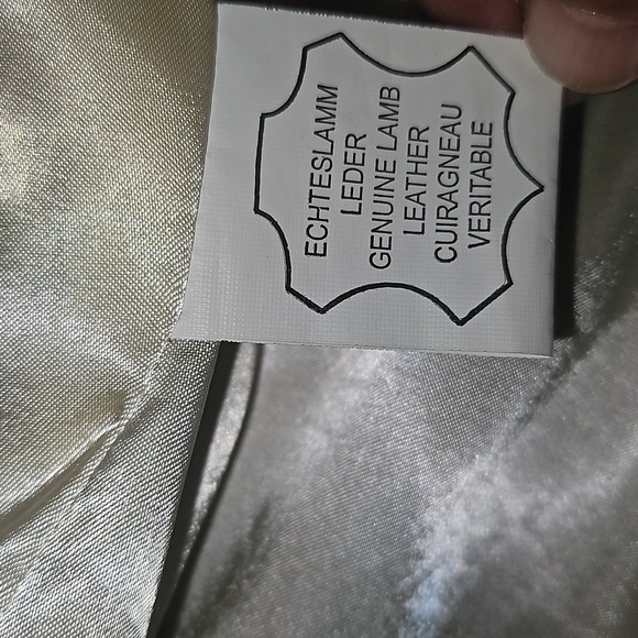 PREGO Designer Leather Women Jacket %100 Geniun lamp leather Beige Size XXL - Picture 10 of 12